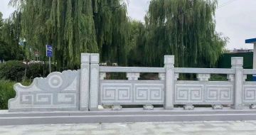 白城 芝麻灰桥栏杆、河道栏杆安装效果