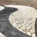 白城 黄金麻冰裂缝室外铺装效果完美展示