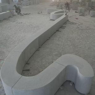 白城 花岗岩整石坐凳拼装