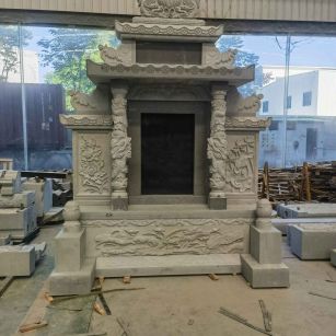 白城 芝麻灰高档墓碑、土墓，一套也支持定做