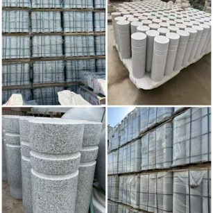 白城 芝麻白花岗岩挡车柱、隔离柱多少钱