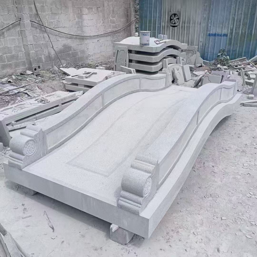 白城 芝麻灰花岗岩园林景观 小石桥